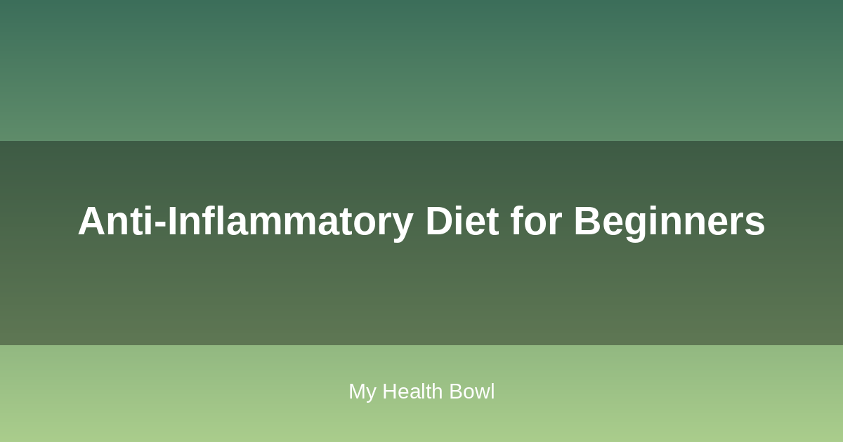 Anti-inflammatory diet for beginners infographic