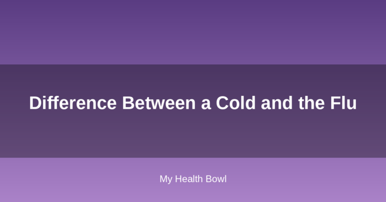 Difference Between a Cold and the Flu
