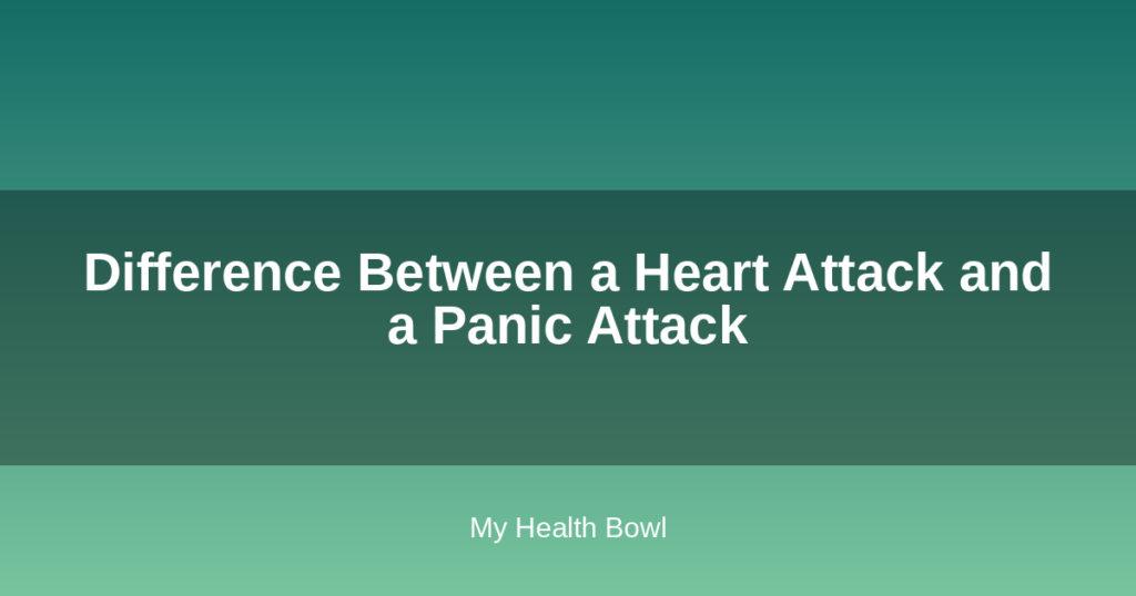 Difference Between a Heart Attack and a Panic Attack