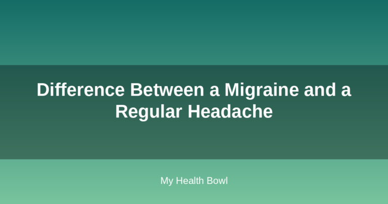 Difference Between a Migraine and a Regular Headache
