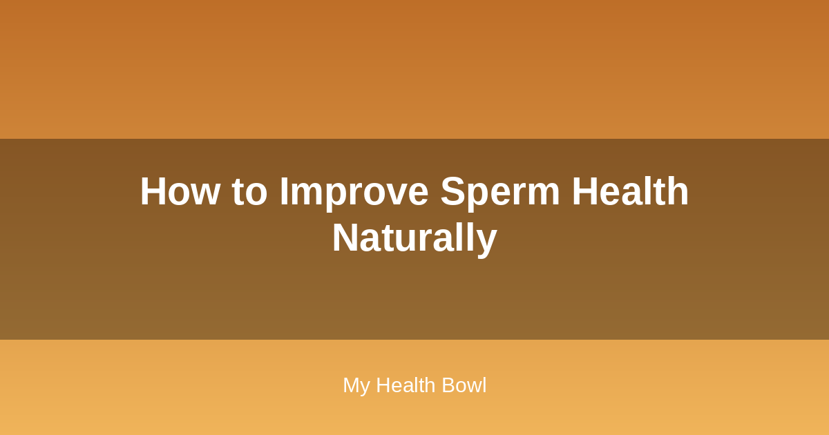 Man exercising outdoors illustrating lifestyle factors for sperm health