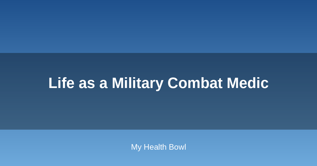 Military combat medic treating a patient in the field