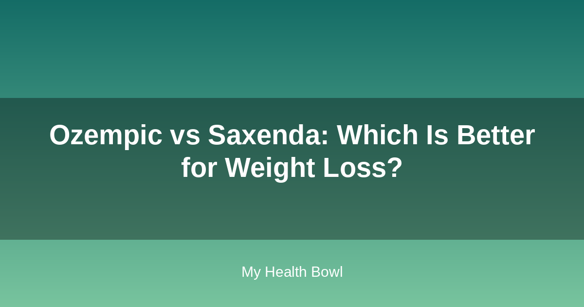 Injectable medication pen representing Ozempic and Saxenda weight loss comparison