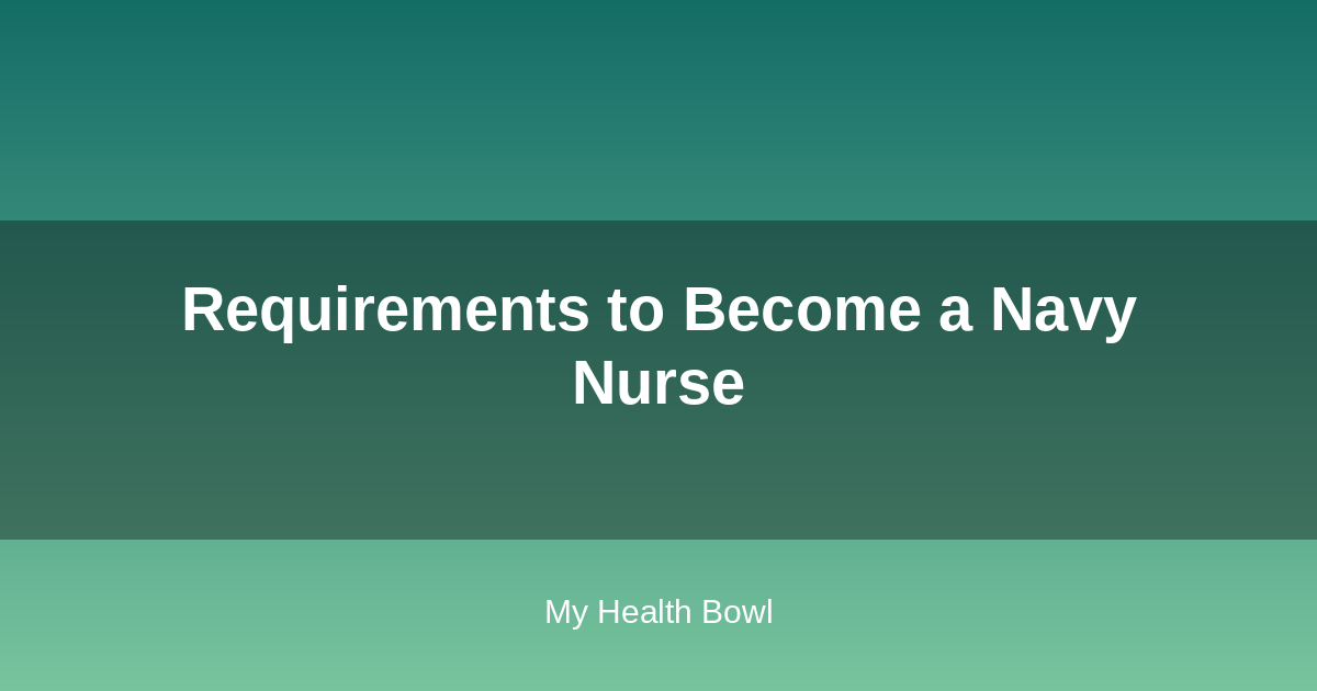 Requirements to become a Navy nurse infographic