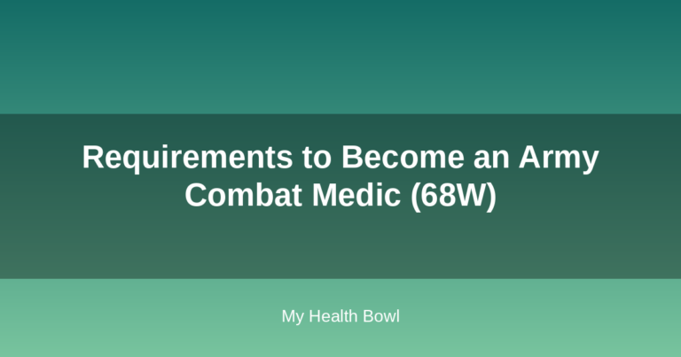 Requirements to Become an Army Combat Medic (68W)