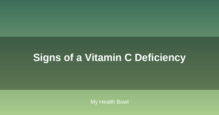 Signs of a Vitamin C Deficiency