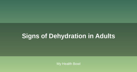 Signs of Dehydration in Adults