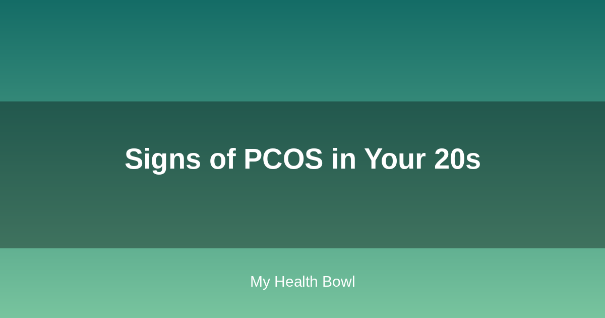 Signs of PCOS in your 20s infographic