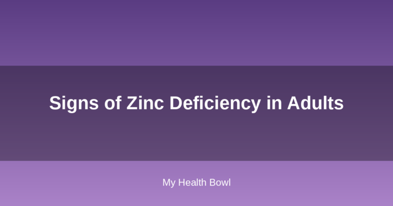 Signs of Zinc Deficiency in Adults