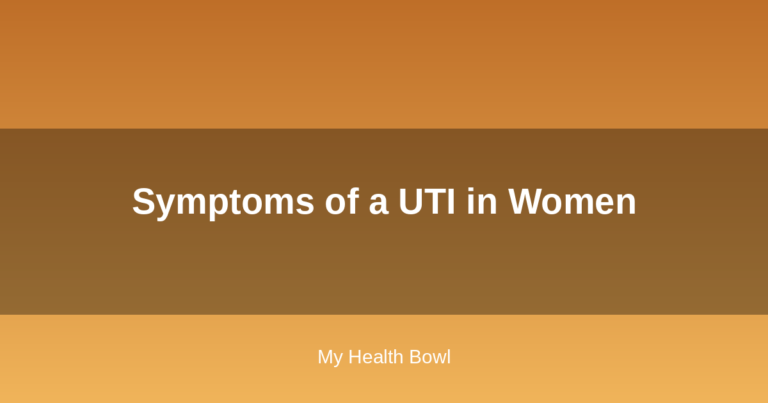 Symptoms of a UTI in Women