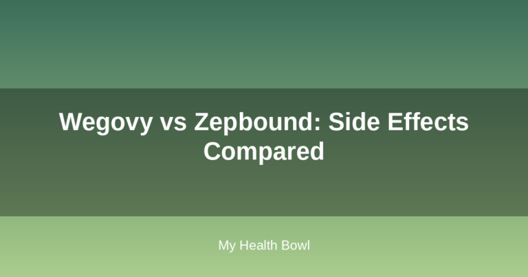 Wegovy vs Zepbound: Side Effects Compared